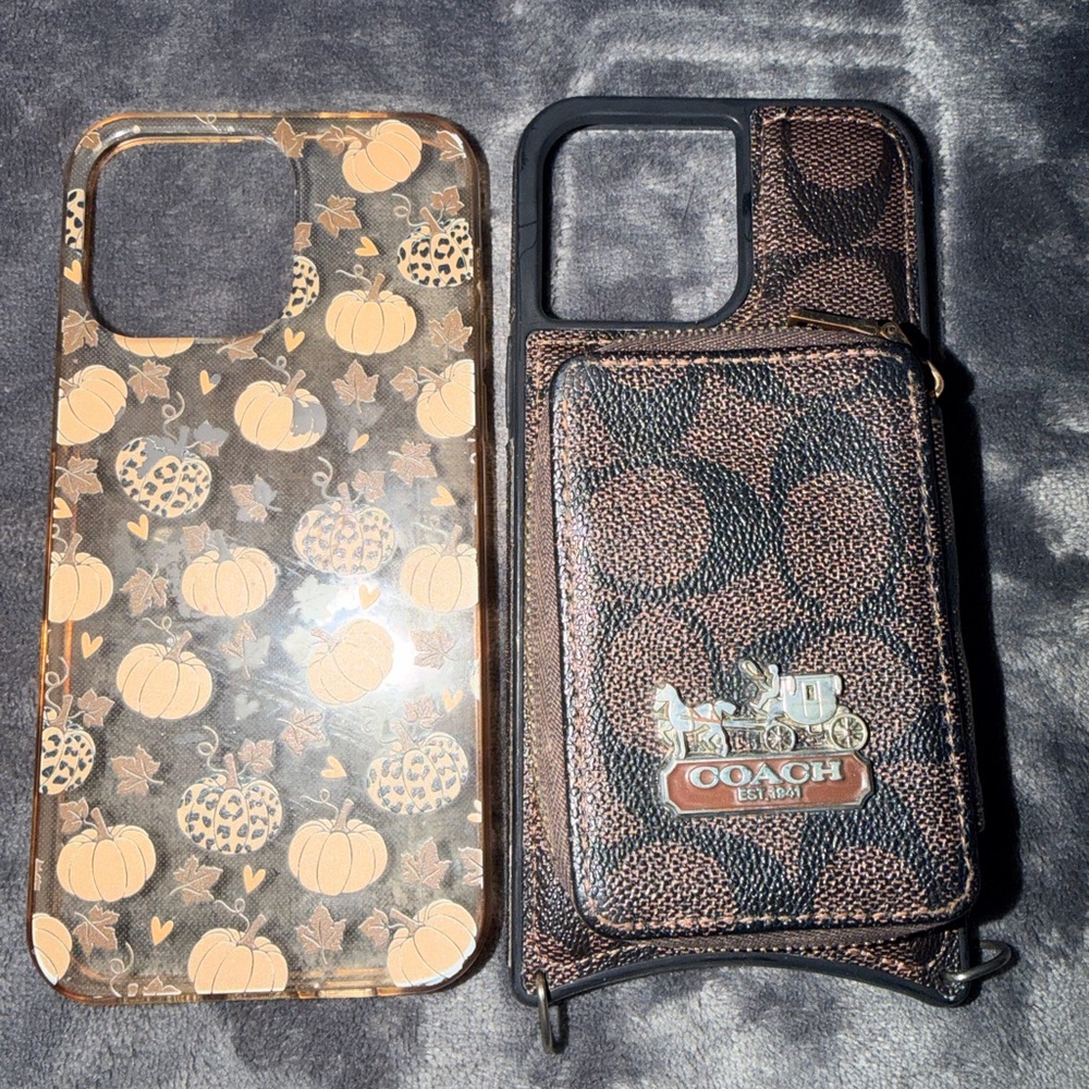 Coach Pumpkin and Signature Pattern iPhone Cases